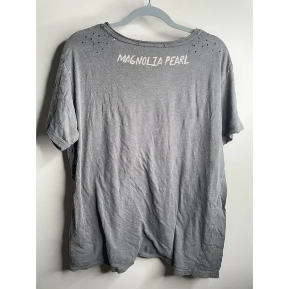 Magnolia Pearl Beams Of Light T Shirt One Size OS Oversized Gray NEW - Picture 6 of 7